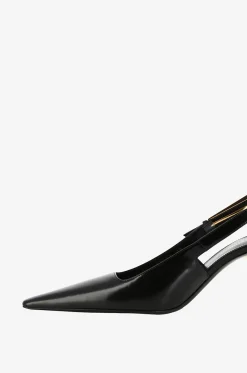 Slingback-Pumps aus Leder Lee 75