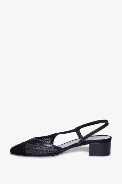 Slingback-Pumps aus Netzstoff Ninfa 40