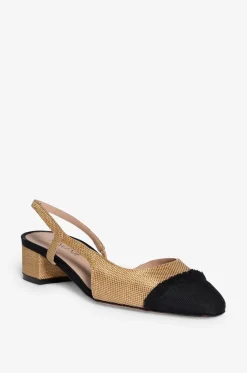 Slingpumps aus Segeltuch mit Fransen Acanto Farro