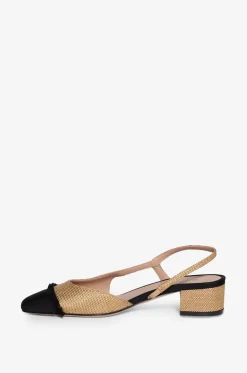 Slingpumps aus Segeltuch mit Fransen Acanto Farro