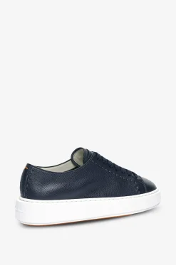 Sneakers mit Schnürung aus genarbtem Leder Clean Row