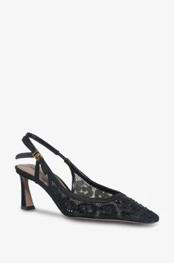 Spitzen-Slingback-Pumps mit Strass DG 60