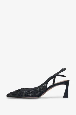 Spitzen-Slingback-Pumps mit Strass DG 60