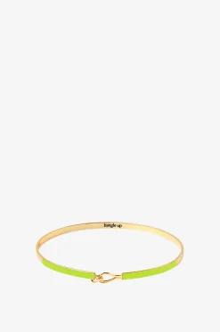 Steifer Messingarmreif Lily Green Flash - 3 mm