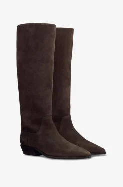 Stiefel mit kubanischem Absatz aus Wildleder Dominique 25
