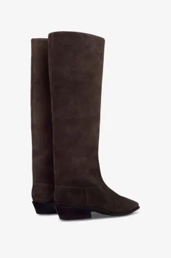 Stiefel mit kubanischem Absatz aus Wildleder Dominique 25