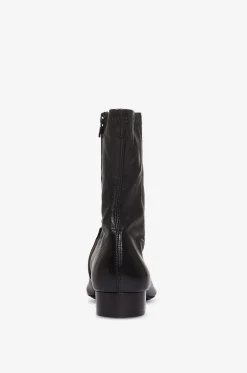 Stiefeletten mit Blockabsatz aus Glanzleder Club