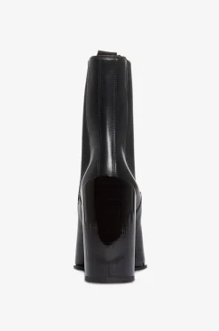 Stiefeletten mit Blockabsatz aus Leder Square 90