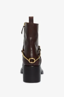 Stiefeletten mit Blockabsatz aus Leder Dakota