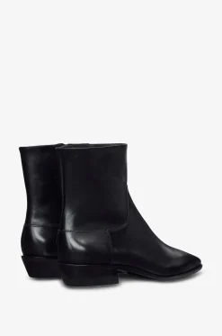 Stiefeletten mit kubanischem Absatz aus glänzendem Glattleder Dominique 25
