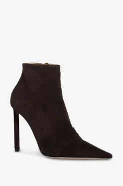 Stiefeletten mit Pfennigabsatz aus Wildleder Eva 105