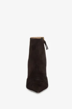 Stiefeletten mit Pfennigabsatz aus Wildleder Eva 105