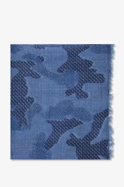 Stola aus Kaschmir Intarsia Camouflage
