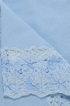 Stola aus Kaschmir mit Spitze