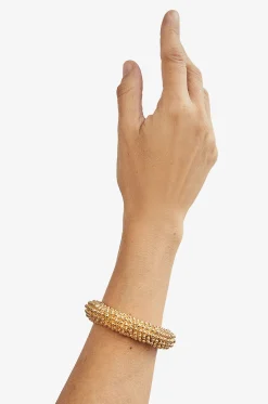 Texturierter goldener Armreif Royal