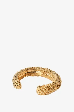 Texturierter goldener Armreif Royal