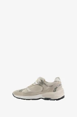 Used-Look-Materialmixsneakers mit Glitter und goldenem Stern Running Dad