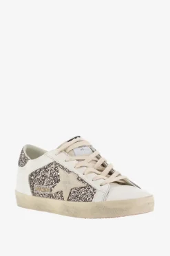 Used-Look-Sneakers mit Glitter Super-Star