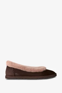 Wildleder-Ballerinas mit Shearling-Futter Zora