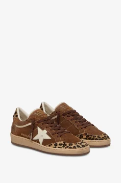 Wildleder-Sneakers mit Leopardenmuster Ball Star