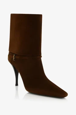 Wildlederstiefeletten mit Pfennigabsatz Niki 90