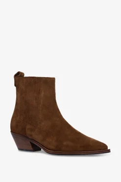Wildleder-Stiefeletten mit abgeschrägtem Absatz Aurea