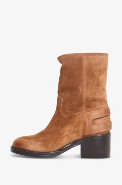 Wildleder-Stiefeletten mit eckigem Absatz Dakota