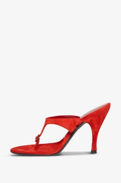 Wildleder-Zehensandalen mit Strasssteinen Kiss And Tell 100