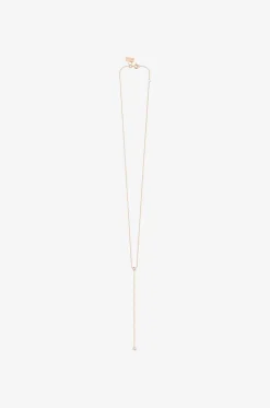 Y-förmige Halskette aus Roségold und Diamant One
