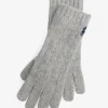 Zopfstrick-Handschuhe aus Wolle und Kaschmir Pony