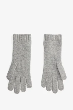 Zopfstrick-Handschuhe aus Wolle und Kaschmir Pony