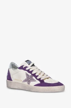 Zweifarbige niedrige Sneakers mit Glitterstar Ball Star