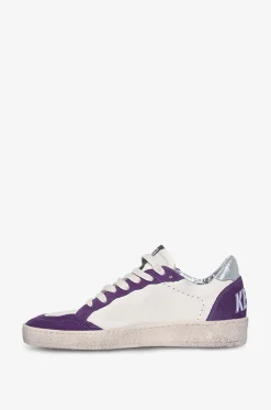 Zweifarbige niedrige Sneakers mit Glitterstar Ball Star